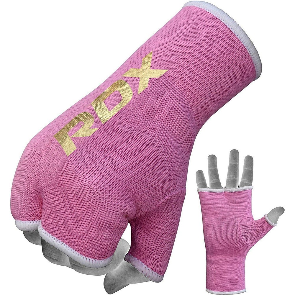 RDX, Hands wraps Inner Gloves, Half Finger Elasticated Bandages, Pink, S