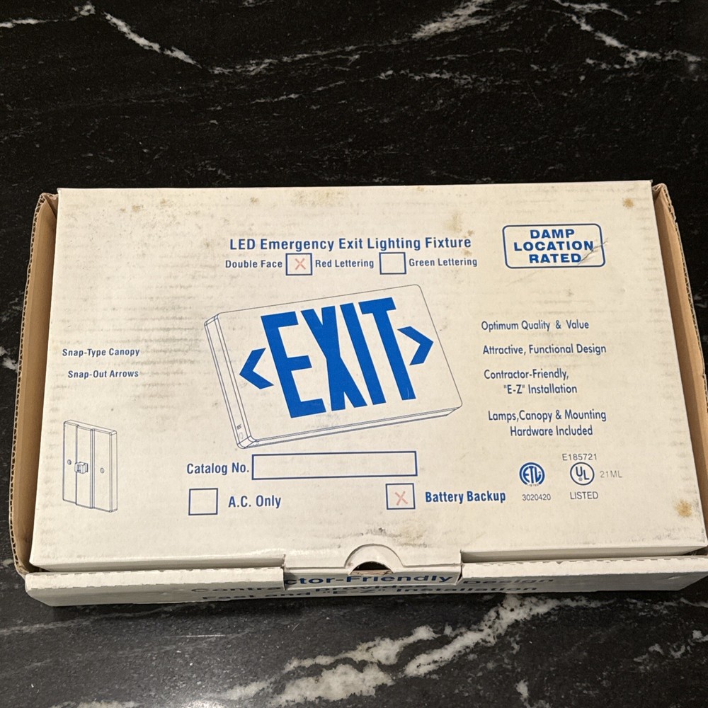 Exit Sign Contractor Friendly Design FAST AND EZ INSTALLATION Double or Single