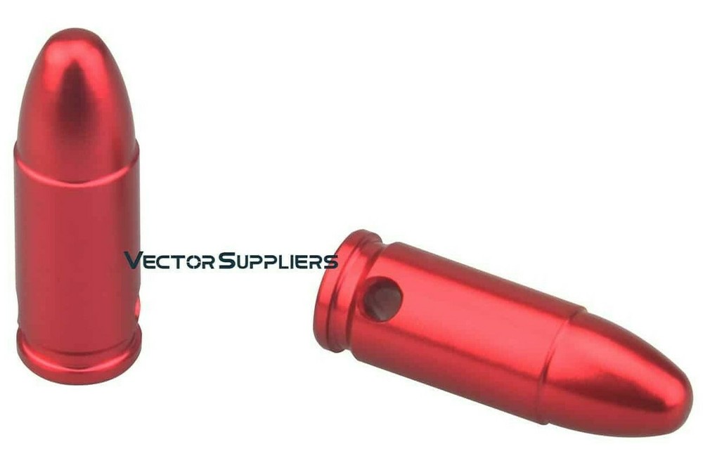 Vector Optics 9mm Luger Trainning Dummy Round Snap Caps, REAL SIZE!