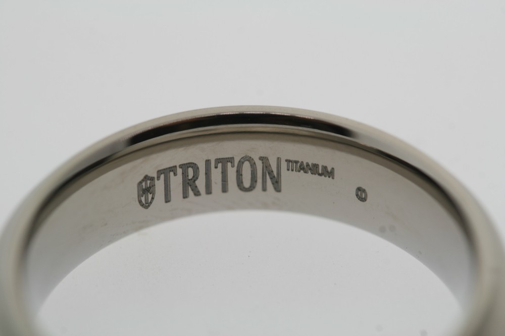 Triton Titanium Brushed Domed 6mm Band Ring