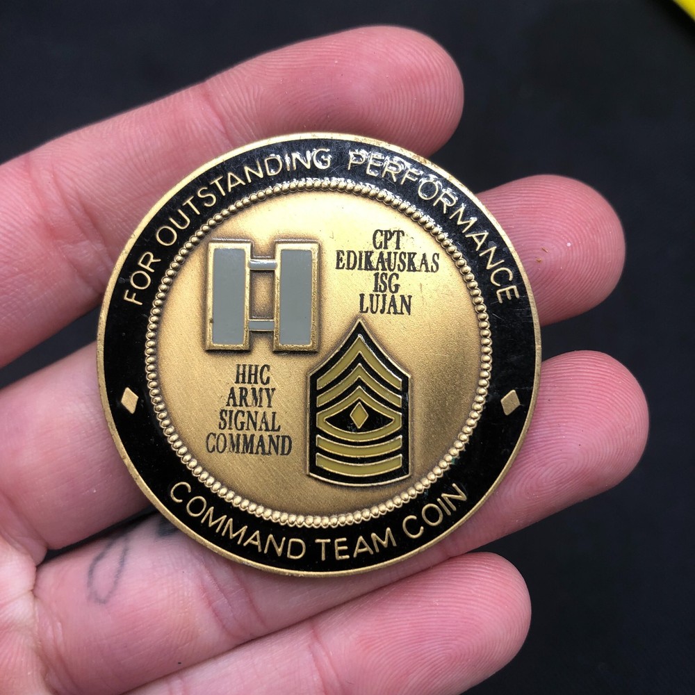 Department of the Army For Outstanding Performance Command Team Challenge Coin
