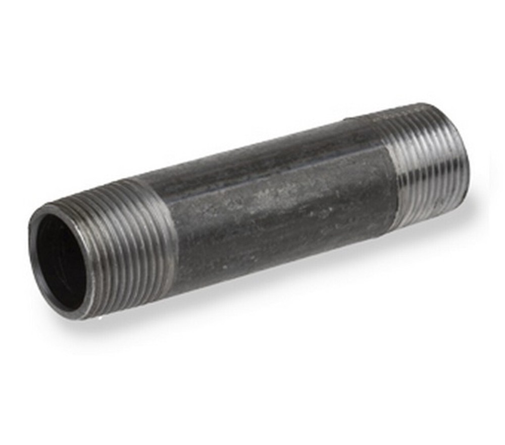 PIPE NIPPLE 1" Schedule 40 x CLOSE NPT Thread Both End A53 Welded, Black