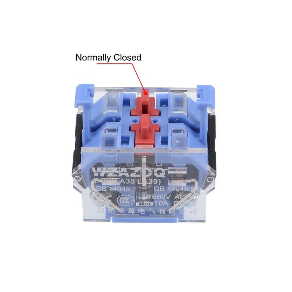 Rotary Selector Switch 2 Positions 2NC Self-Lock Latching AC 600V 10A 2pcs