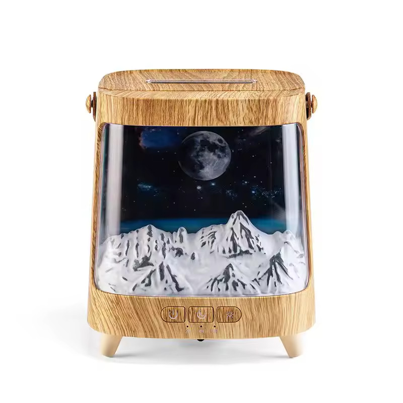 D631 Aurora Flame Humidifier Essential Oil Diffuser 200ml LED Light Remote