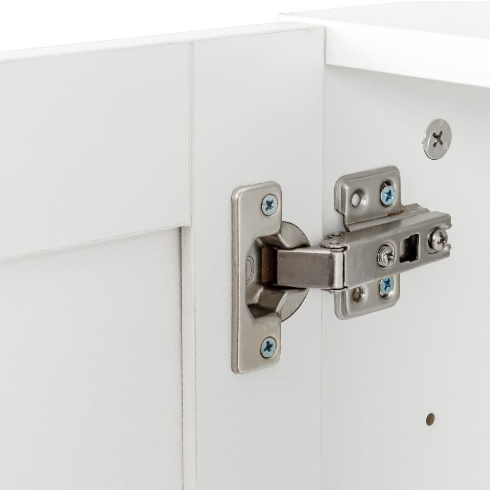 Stackable Wall Cabinet - 35.4\"W Adjustable Shelves White (15.7\"D x 19.7\"H)