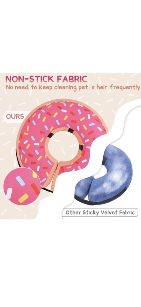 Inflatable Dog Cone Collar Alternative After Surgery, Neck Donut Collar - Medium