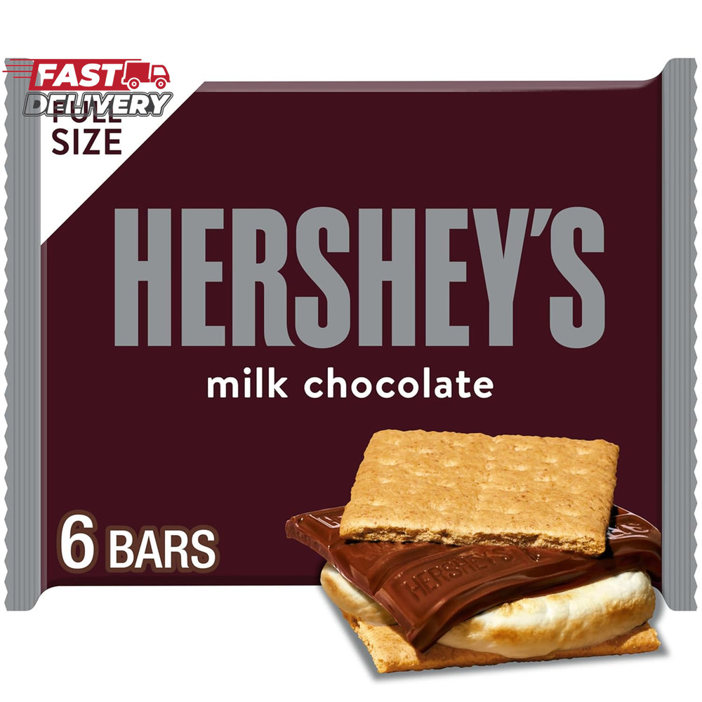 HERSHEY'S Milk Chocolate Candy Bars, 1.55 Oz (6 Count)