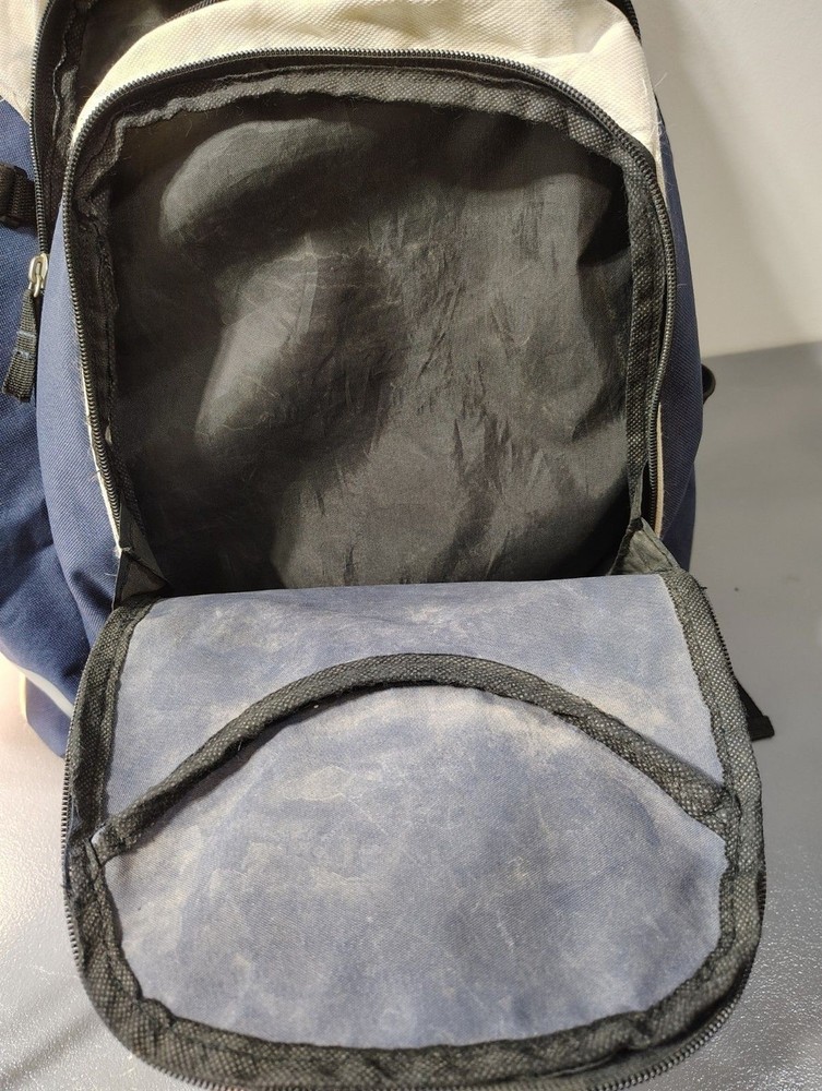 DeMarini Baseball Softball Backpack Bag Blue & White Holds 2 bats See Descript.