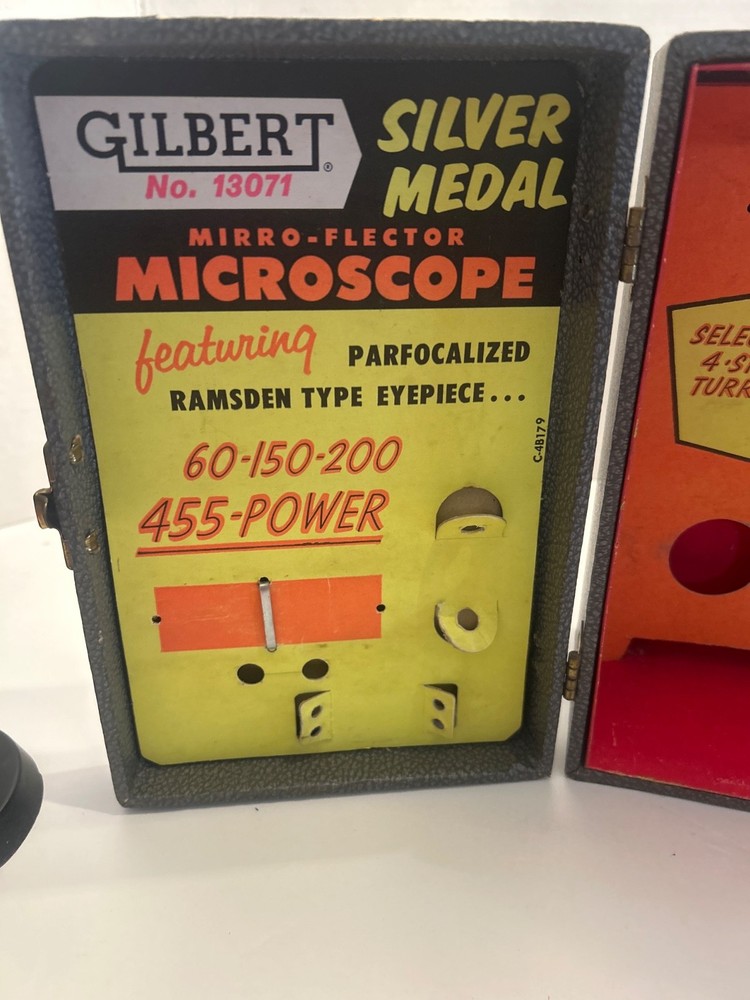 Vintage 1950’s Gilbert Microscope & Box