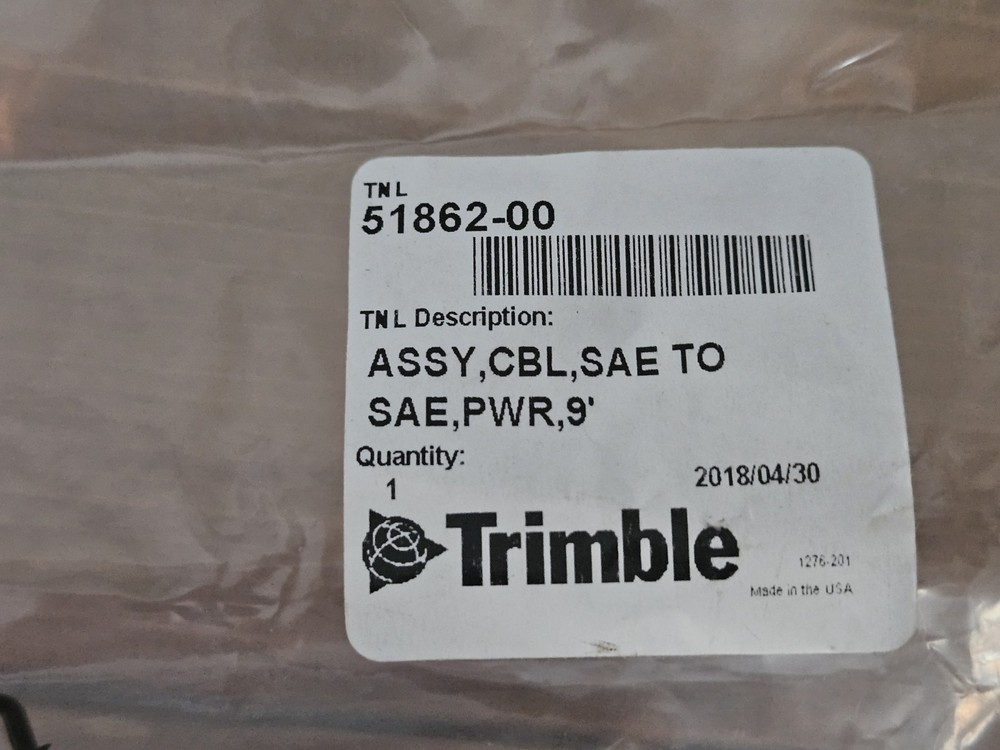 3 New Trimble 51862-00 9' cables