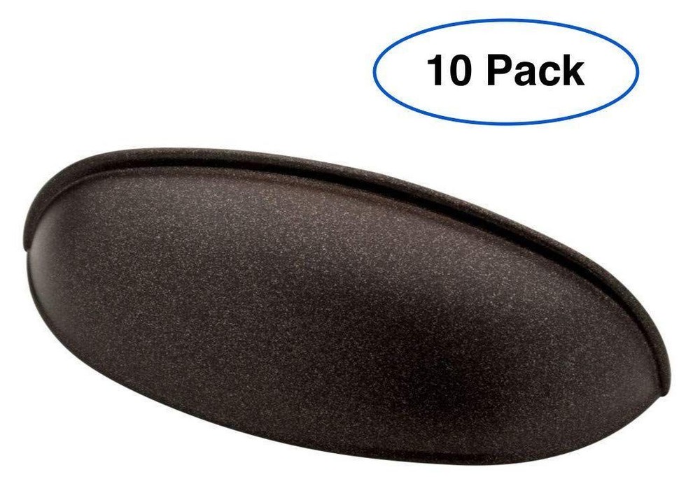 (10 Pack) 2-1/2" or 3" Dual Mount Cup Pull Cocoa Bronze