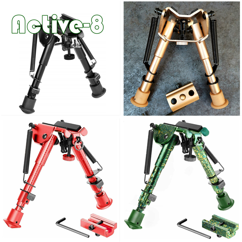 ACTIVE-8 6-9 Inches Rifle Bipod Adjustable Spring Return with Adapter