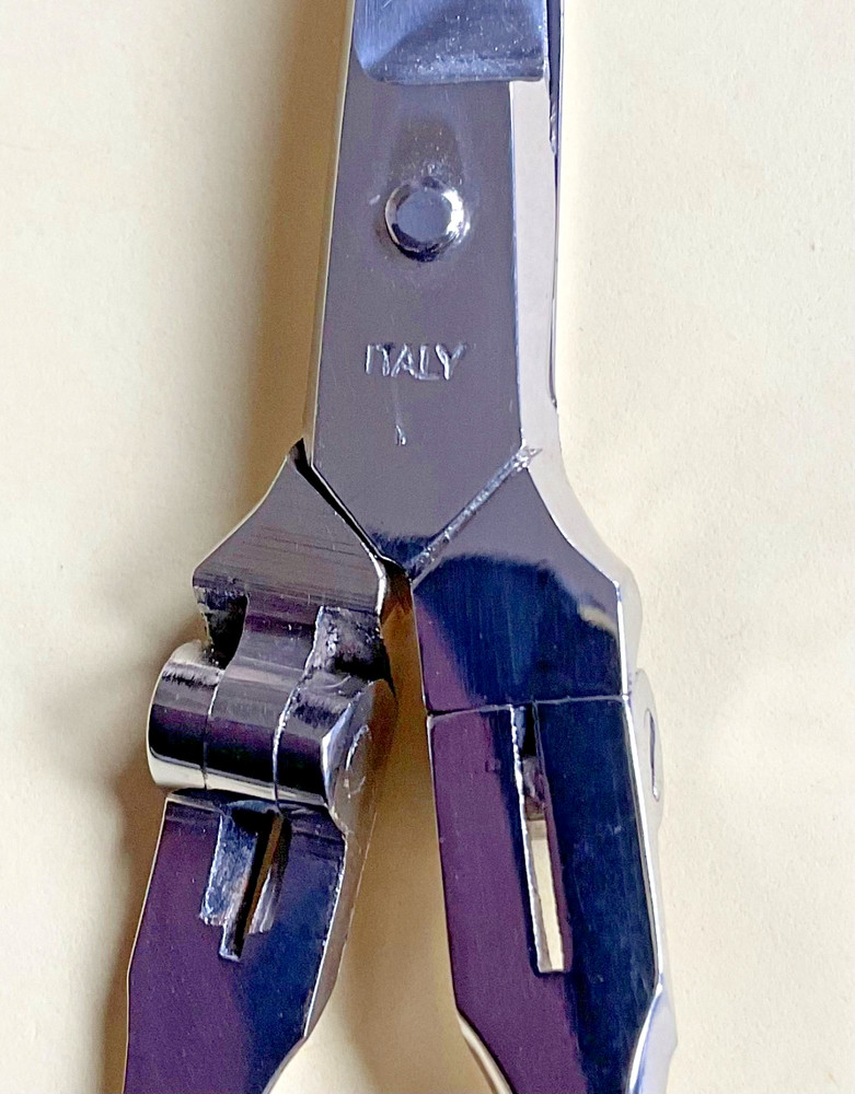 Vintage Folding Scissors with Leather Case, Marks ITALY