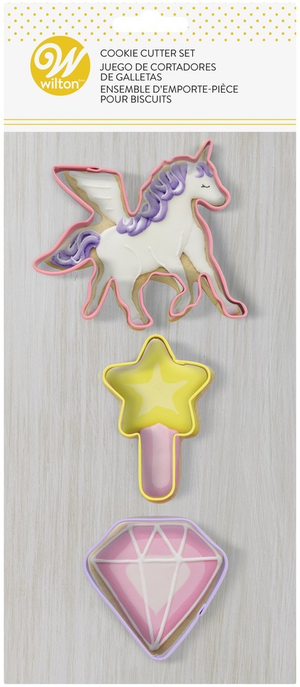 Cookie Cutter 3/Pkg Unicorn, Wand, Diamond
