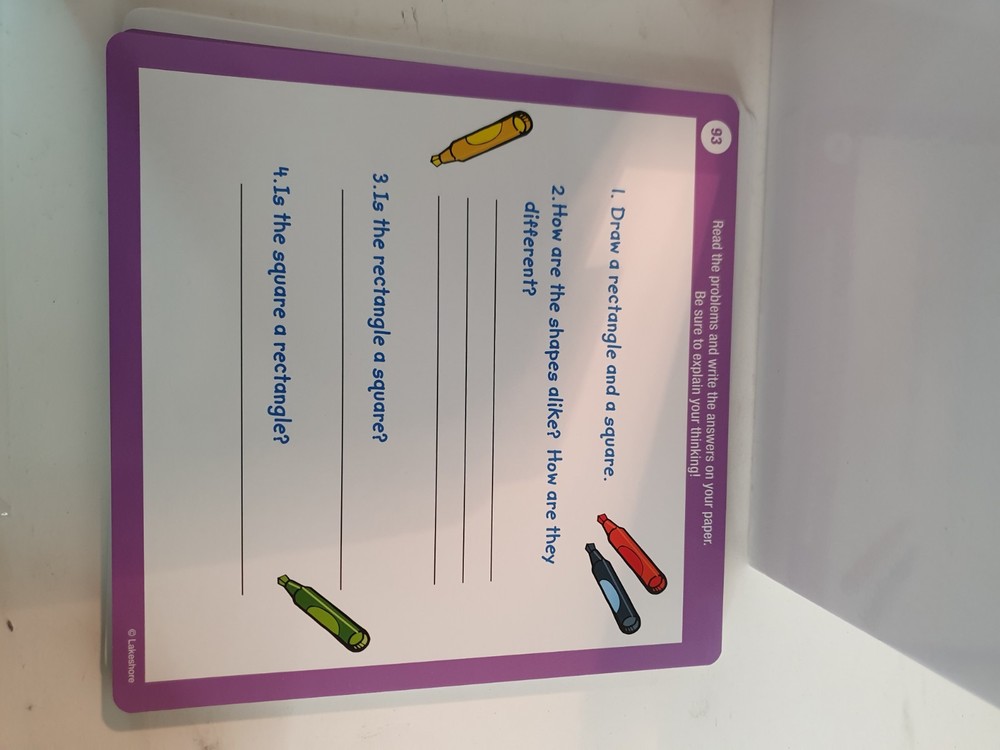 Problem Solving Card Bank by Lakeshore Grade 2-3, 5 Math Domains