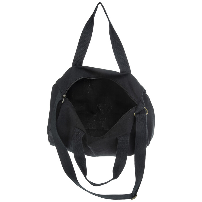 BASICALLY YOURS Black Canvas Duffel Bag - NEW With Tags