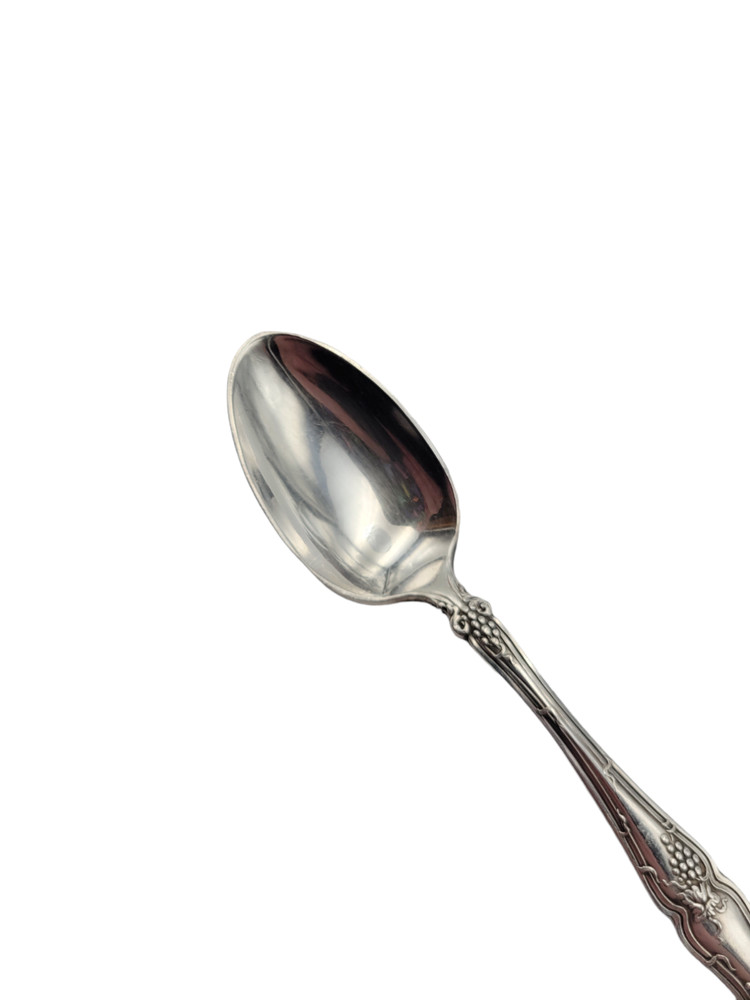 Demitasse Spoon Vintage Grape Pattern 1847 Rogers Silverplate Flatware 4 1/2"
