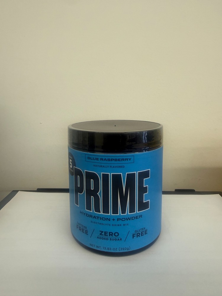 PRIME HYDRATION+ Powder Blue Raspberry, Caffeine-Free, Electrolyte Powder