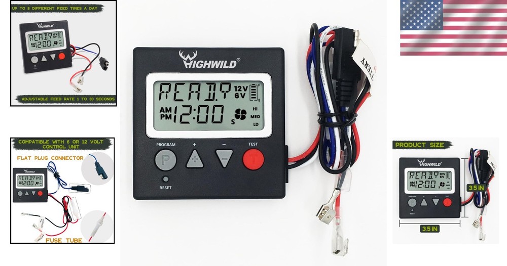 6V/12V Universal Game Feeder Digital Timer - Hunting Deer Feeder Timer