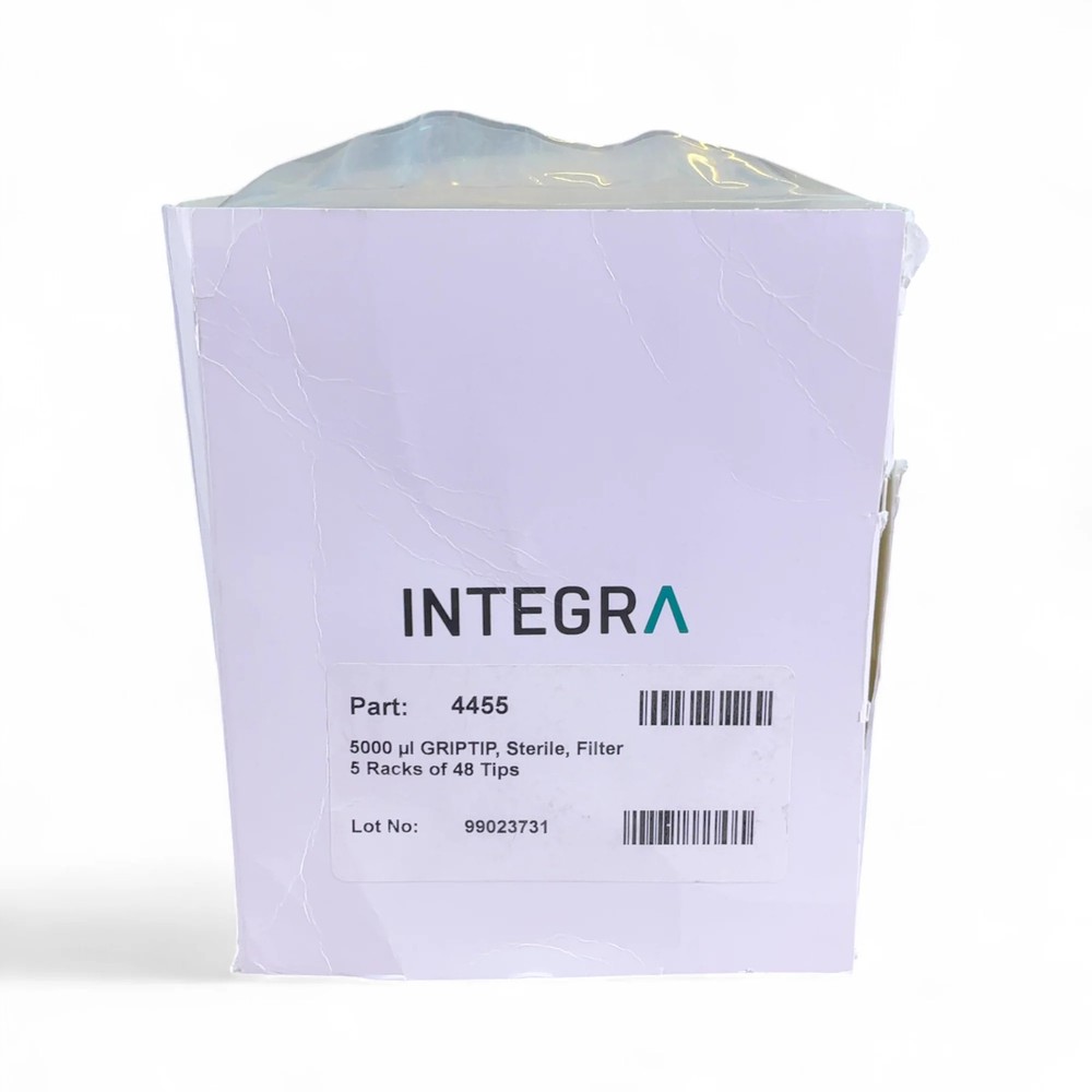 INTEGRA 5000µl GRIPTIPs 4455 Sterile Filter Pipette Tips - 5 Racks of 48 Tips