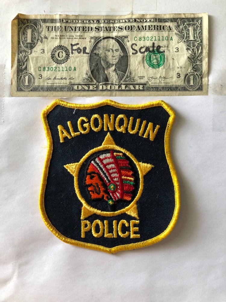 Algonquin Illinois Police Patch Un-sewn Great condition