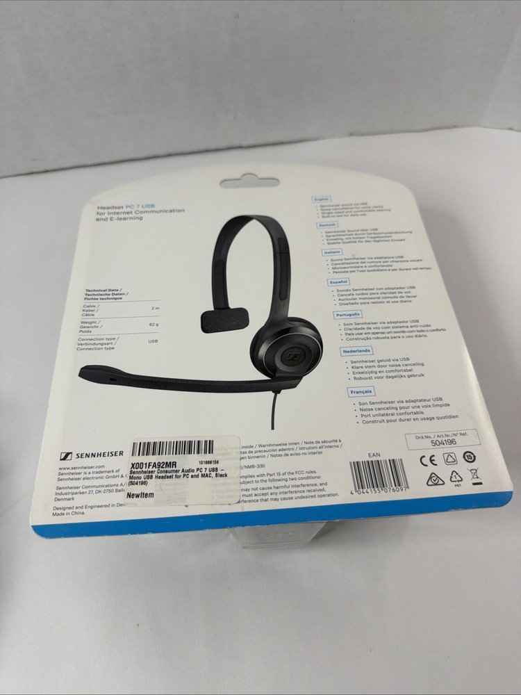 NEW Sennheiser Consumer Audio PC 7 USB Headset FREE SHIP
