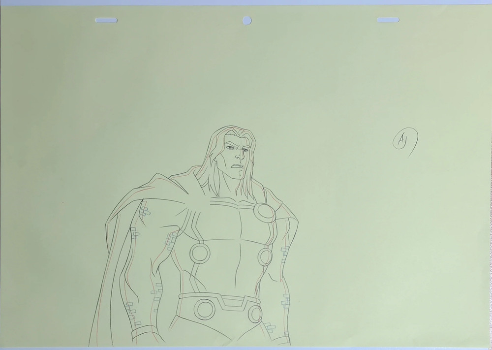 Marvel Avengers Assemble Production Animation Cel Drawing: 1970
