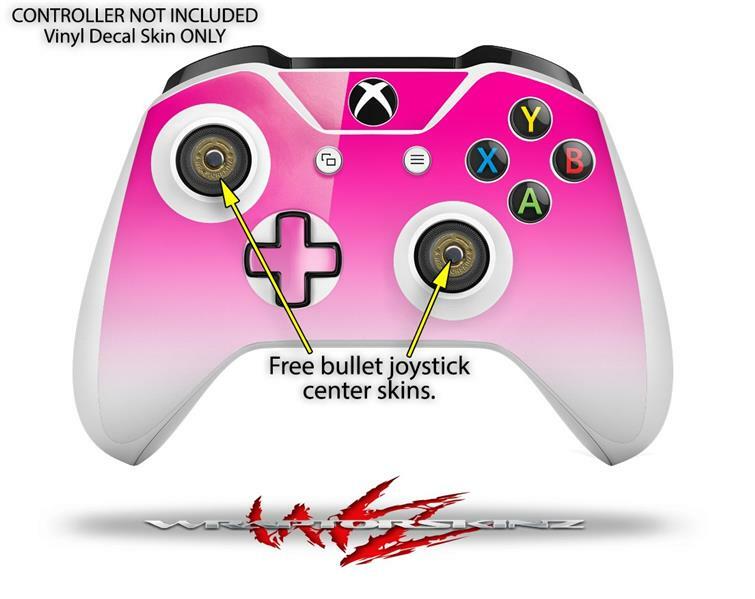 Skin XBOX One S Console Controller Smooth Fades White Hot Pink