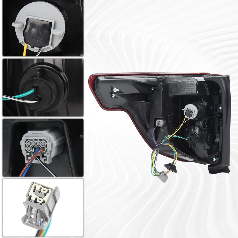 USA Type Tail Light W/Plastic Screw Stud With Thread Rear Lamp Assembly Compa...