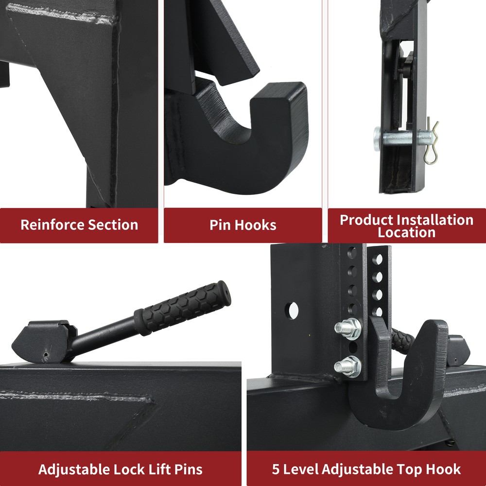 3 Point Quick Hitch Adapter Attach For Category 1 & 2 Cat 1 Cat2 Tractor 3000lb