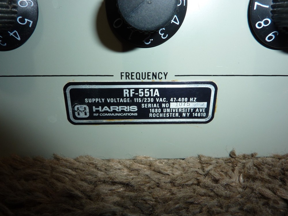 Harris RF-551A Preselector Very Good Condition