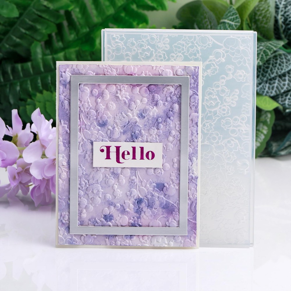 BAOFALI 3D Embossing Folder for Card Making,Beautiful Flower Plastic Texture ...