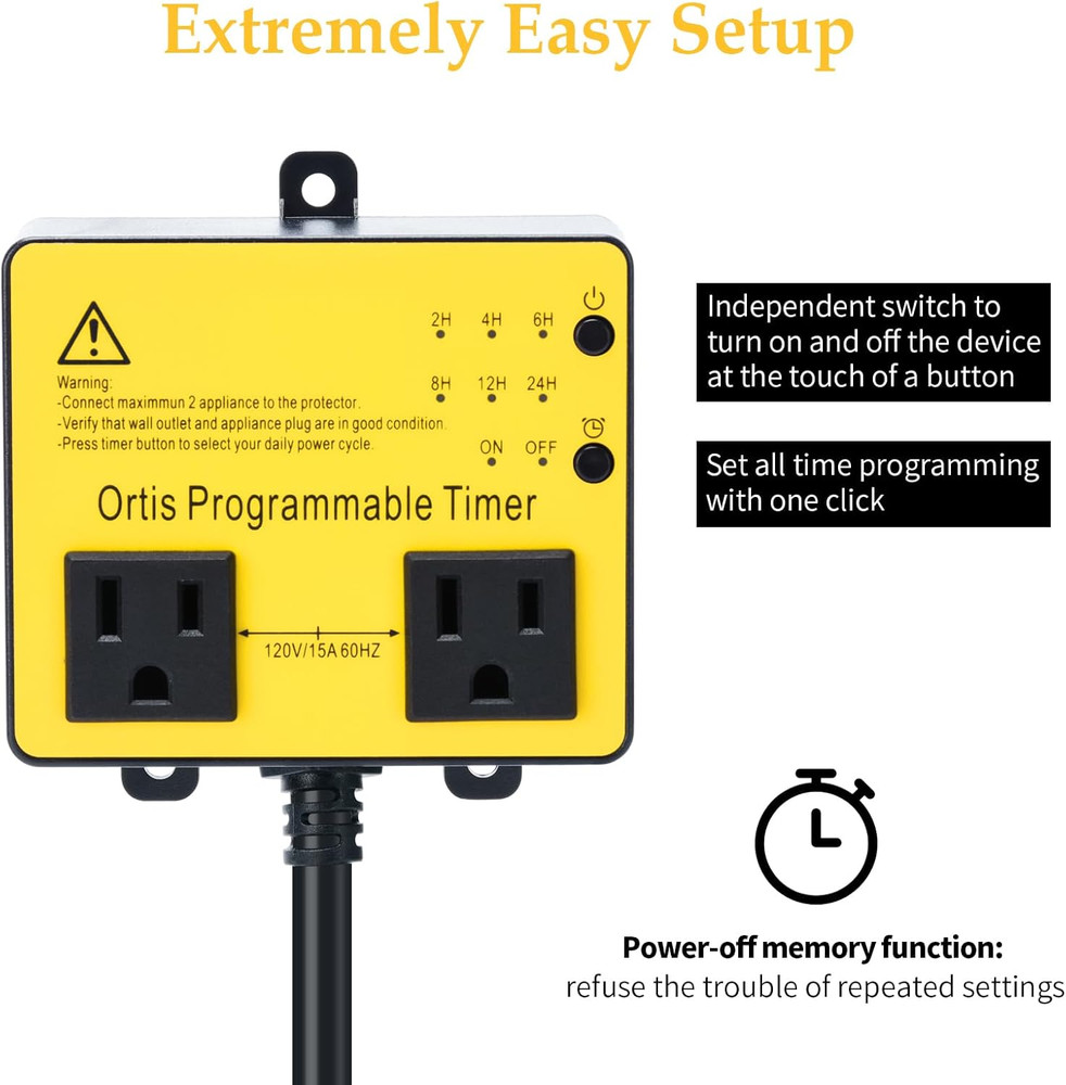 Above Ground Pool Timer, Smart Pool Timer with One-Button Operation, for Swimmi