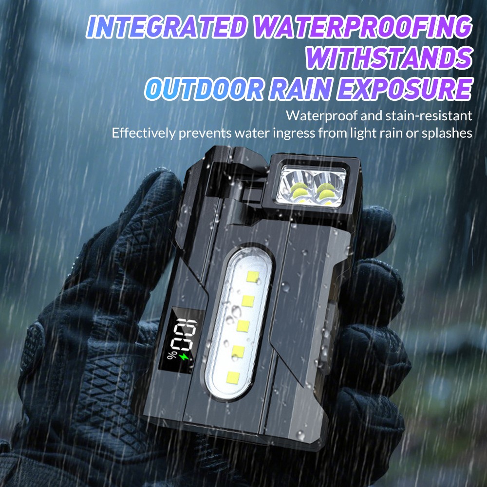 Portable Mini Pocket LED Flashlight Magnetic USB Rechargeable Torch Light Work