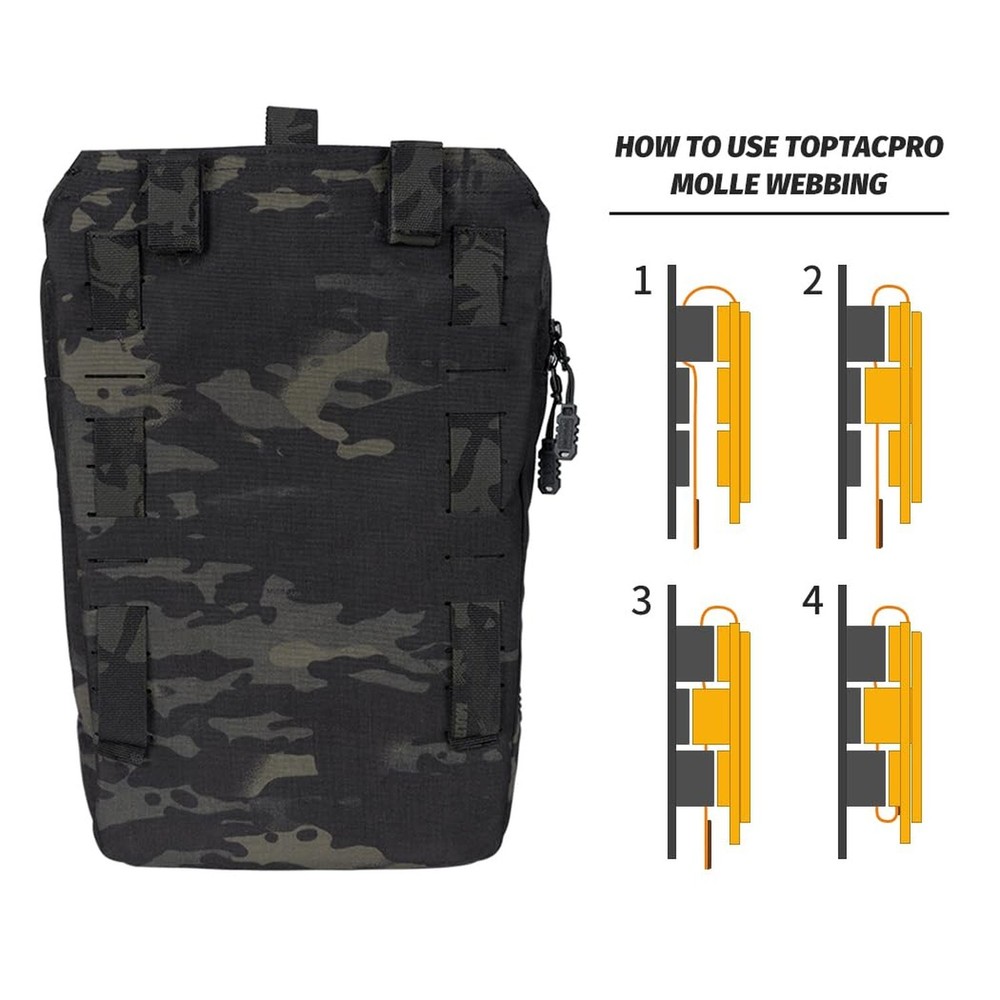 Tactical MOLLE Hydration Pack for 2L Hydration Water Bladder Hydration Bag 50...