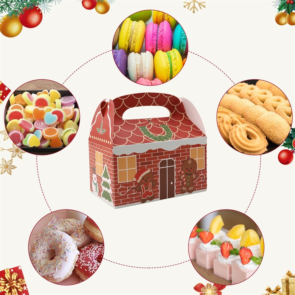 24 pack Paper Red Gift Boxes with Lids Christmas Present Cookies Gift Boxes