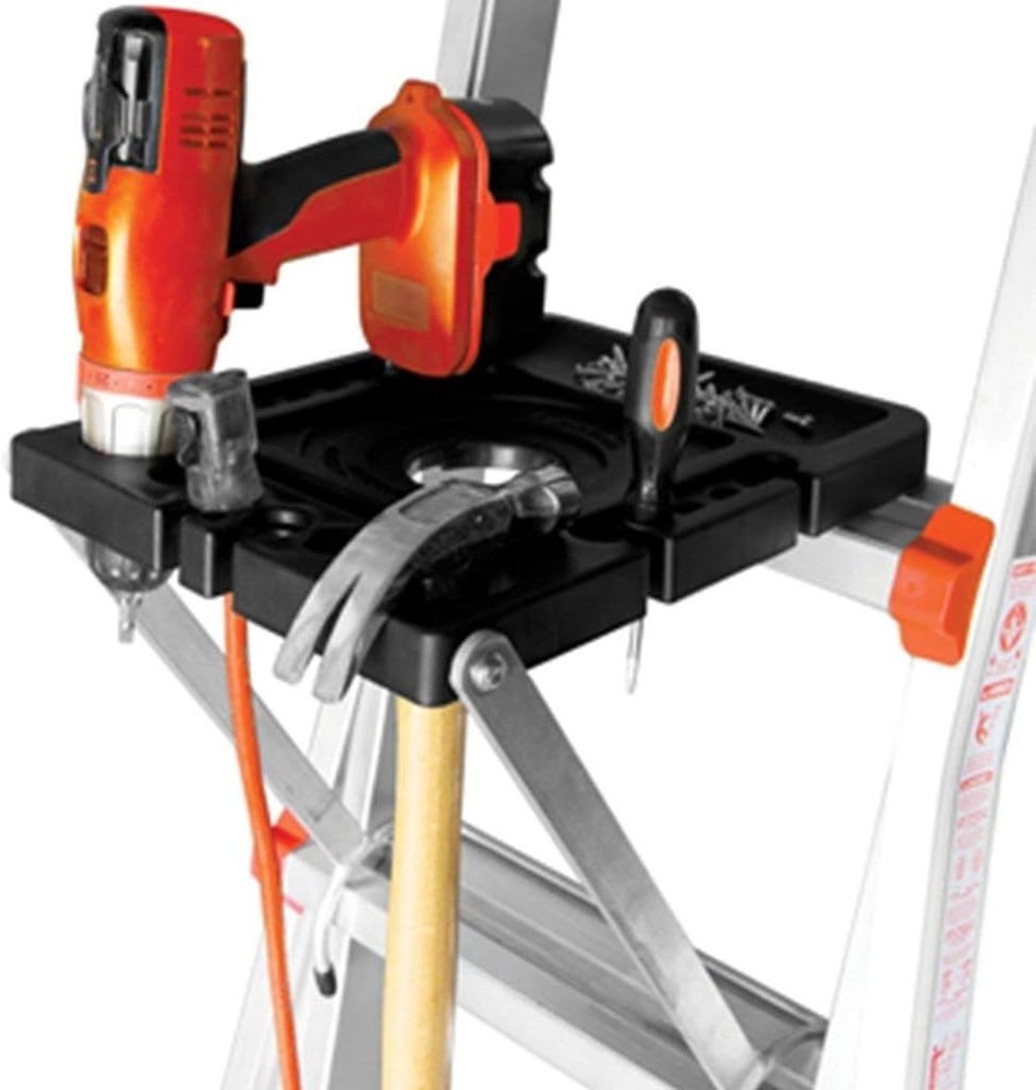 Lightweight Project Tray for Ladders - Organize Tools, Prevent Spills, 3.3 lbs