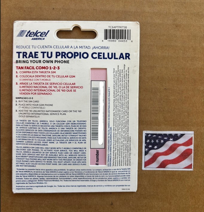 5 sims-telcel sim card America