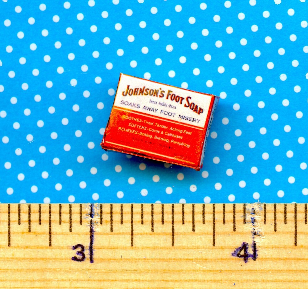 Dollhouse Miniature  Size Foot Soap  Box