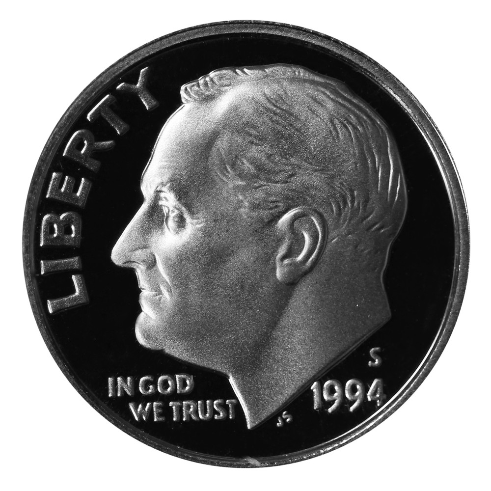 1994 -S Roosevelt Dime Proof 90% Silver Gem Deep Cameo US Coin
