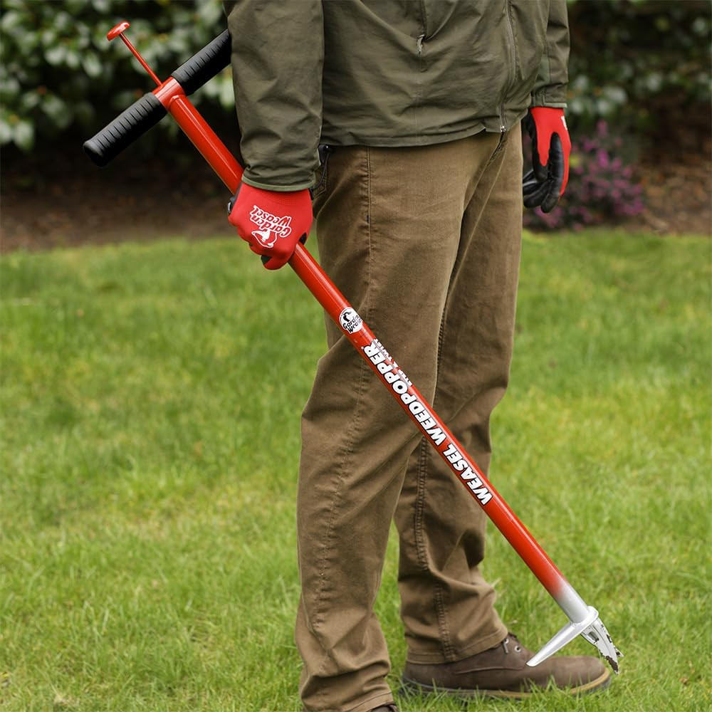 Weedpopper Step & Twist – Black Ergonomic Grip | Stand up Weed Puller Tool for D