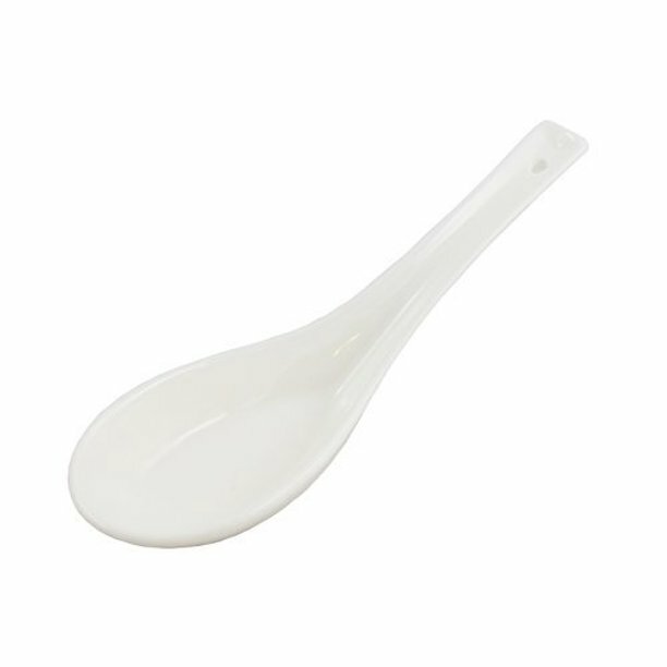 Sunrise 12 Pieces Super White Ceramic Soup Spoons