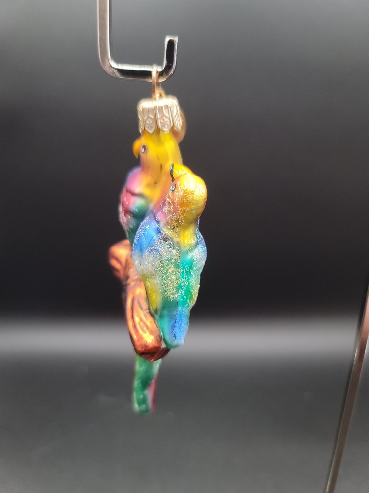 Christopher Radko Little Gems Collection Perky Parrots