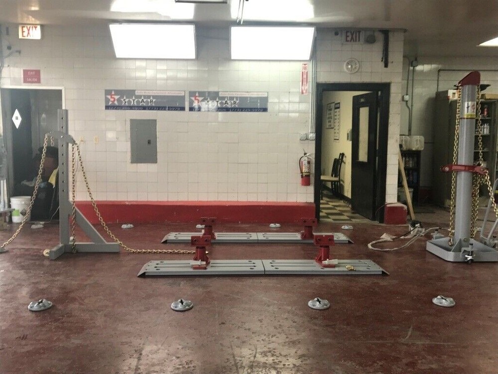 New Auto Body Frame Machine Floor Rack System 10 TON Puller 22 anch pots