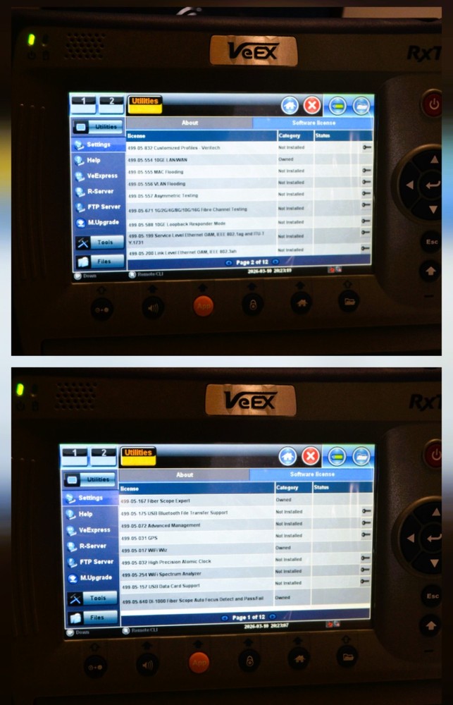 VeEX RXT-1200 RXT-3400 4000G READY