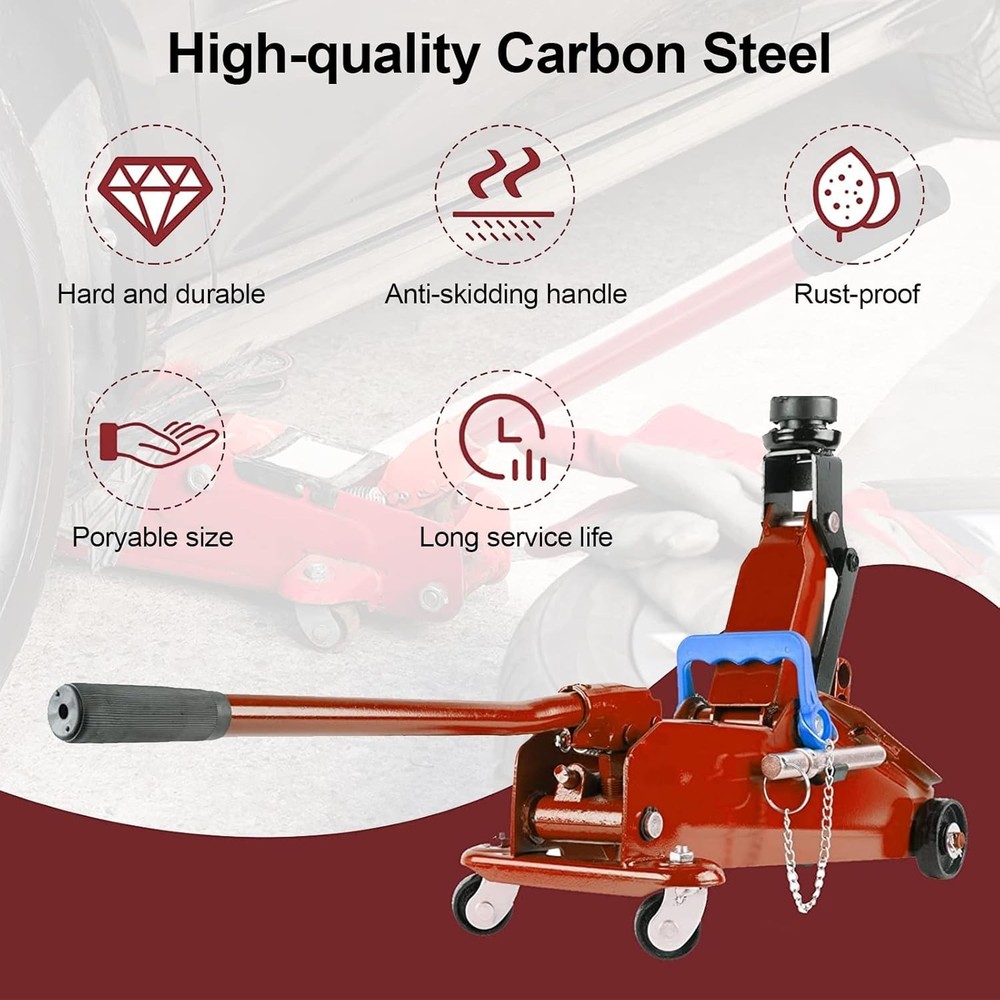 Horizontal Hydraulic Jack Handle 2 Ton Jack Handle Replacement with Rubber Glo