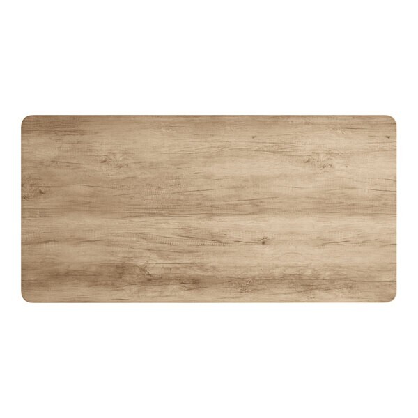 36" x 72" Rectangular Restaurant Table Top with Gray Wood Laminate Top Finish
