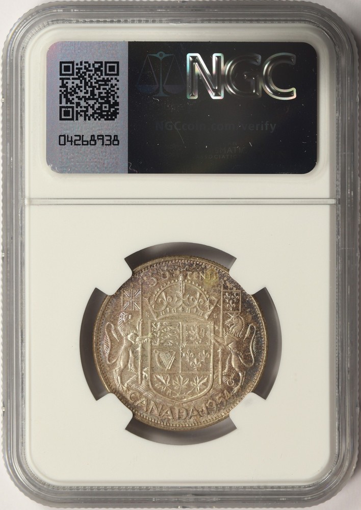 1954 Canada 50c Silver Half Dollar NGC MS65 Top Pop!