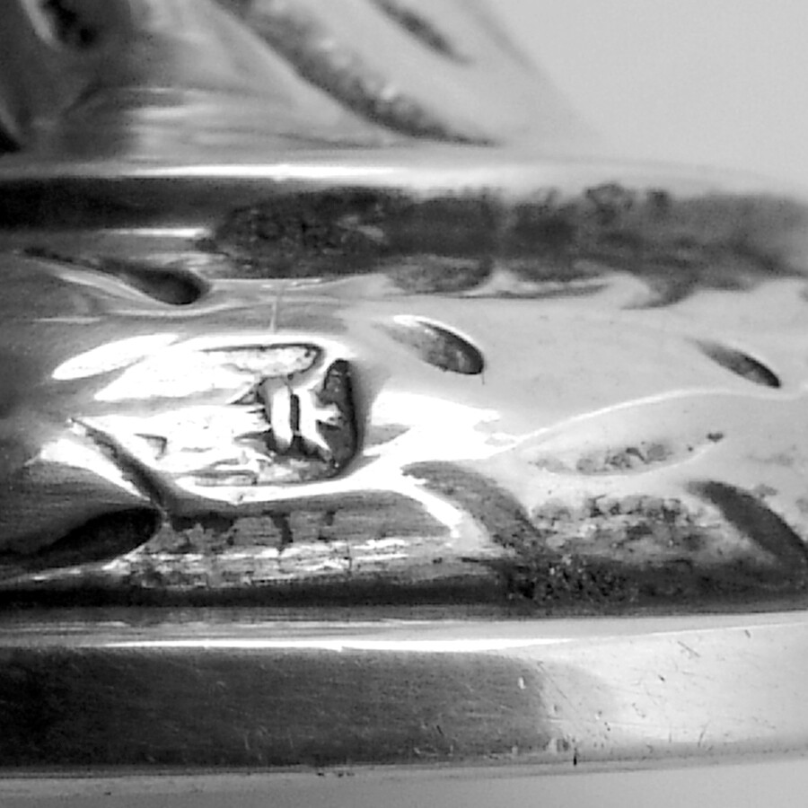 Antique Engraved Footed Salt Shaker German Sterling Silver