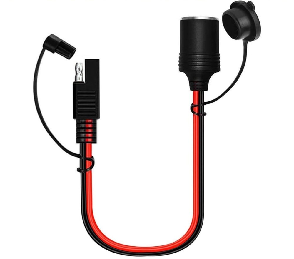 3 Pack SAE Cigarette Lighter Cable Plug Socket Adapter 14AWG .98ft 20Amps Power